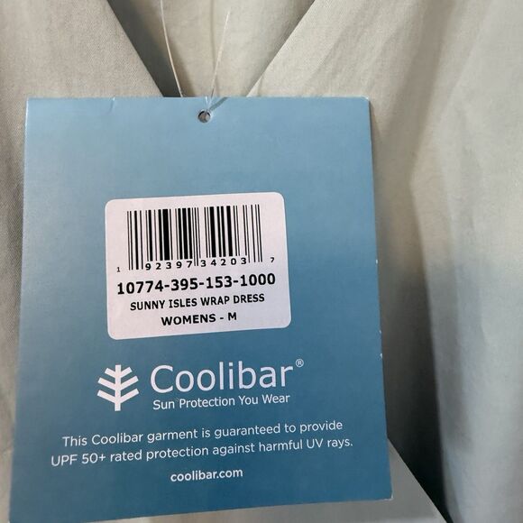Coolibar Dress Womens Size M Wrap Sunny Isles Short Sleeve UPF Casual - Picture 7 of 9